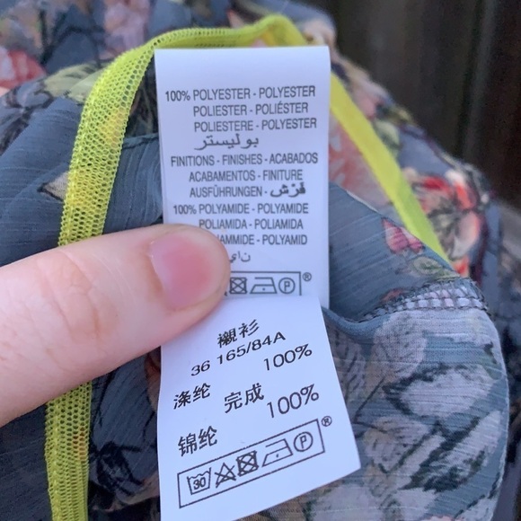 la fee maraboutee sheer floral top, size 36 (6) - Picture 6 of 6